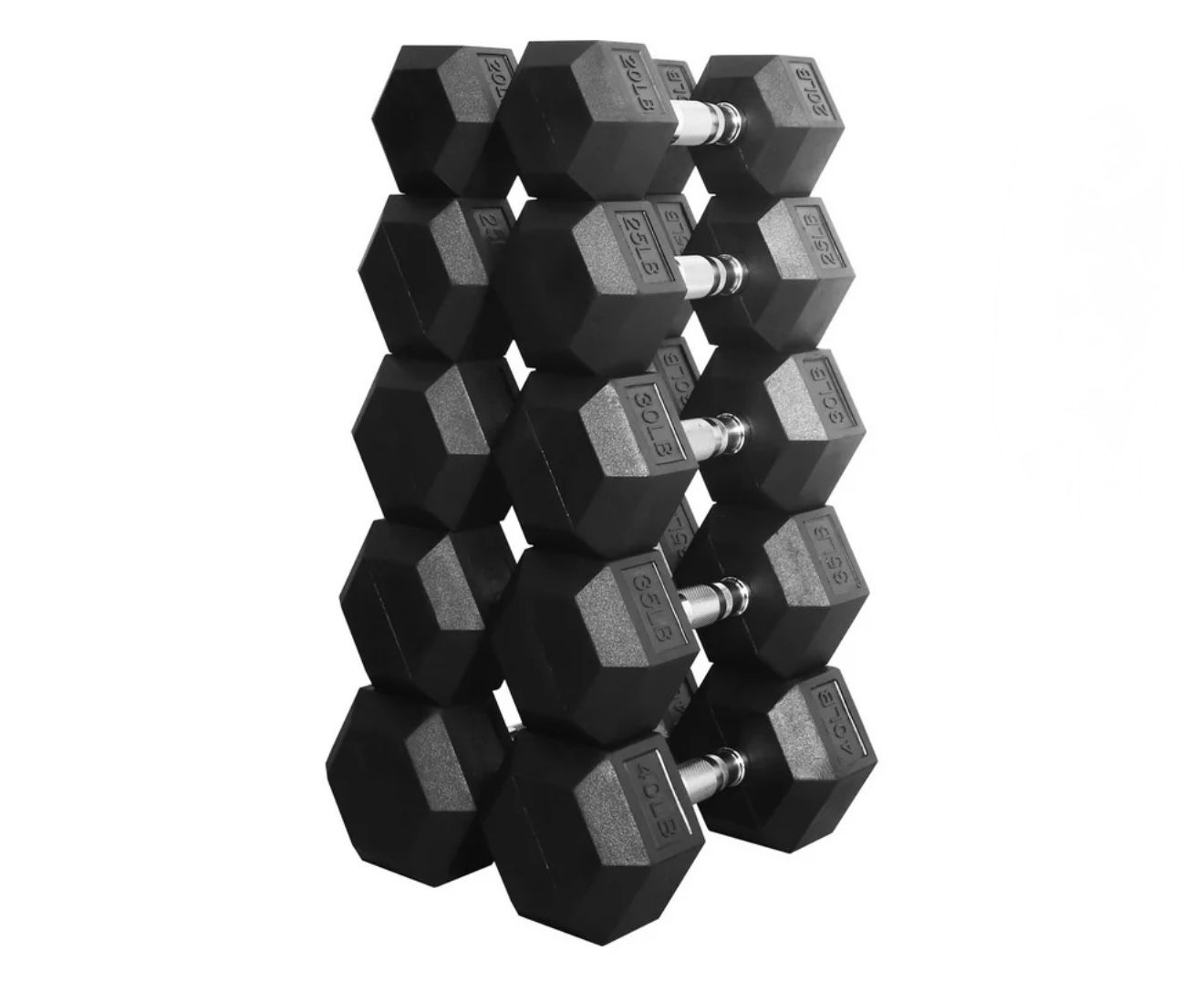 BalanceFrom 300 LB Dumbbell Set, Pair of 20, 25, 30, 35, 40 LBs