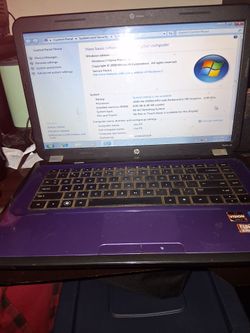 Hp pavilion g6 purple labtop trades as is