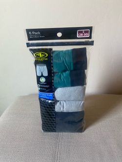 Athletic Works Men's Underwear Quick Dry Stretch Boxer Briefs for Men’s Teal Assorted, 6 Pack Size Small  28-30