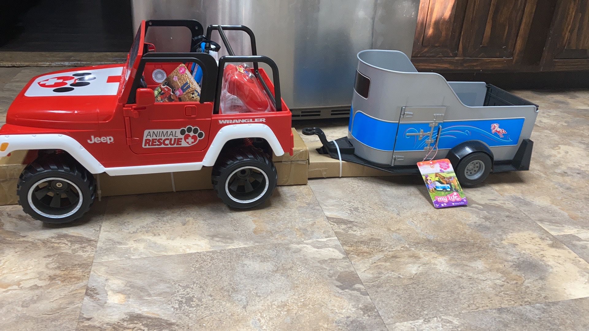 New my life remote control Jeep with trailer $50