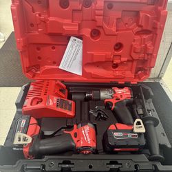 Milwaukee FUEL Drill&Impact Set w/ 2-5.0 Batteries & Charger In Case