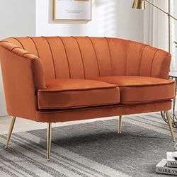 Brand new Ledgerwood Velvet Armchair ( Color Orange,)