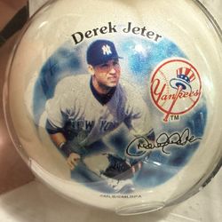VTG Derek Jeter Christmas Ornament NY Yankees Topperscot NEW MLB USA Baseball