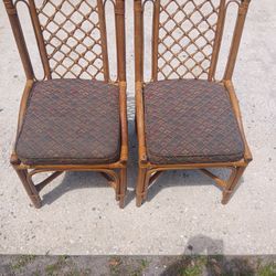 Vintage BOHO Rattan Accent Chairs 
