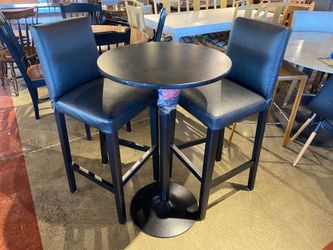 Bar Height Bistro Table with Two Chairs
