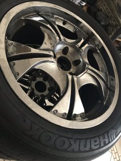 20's with hankook tires on 5x5 adapters