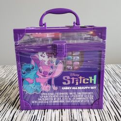 Disney Stitch and  Angel Carry All Beauty Case Set