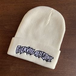 FA Fvcking Awesome Beanie White