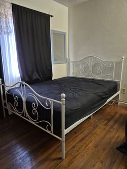 Queen bed and mattress
