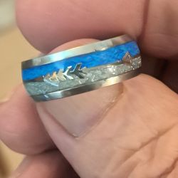 Stainless Steel Ring Comes In Size 9 Or 10