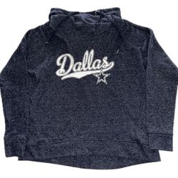 Dallas Cowboys Glitter Pullover Hoodie Sweatshirt Women’s Medium Blue