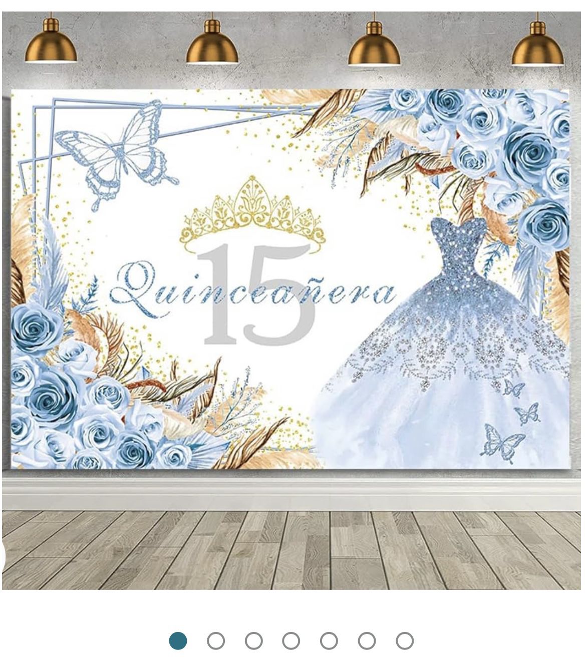 7x5ft Quinceanera 15th Birthday Backdrop 