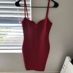 red S/M zip up dress