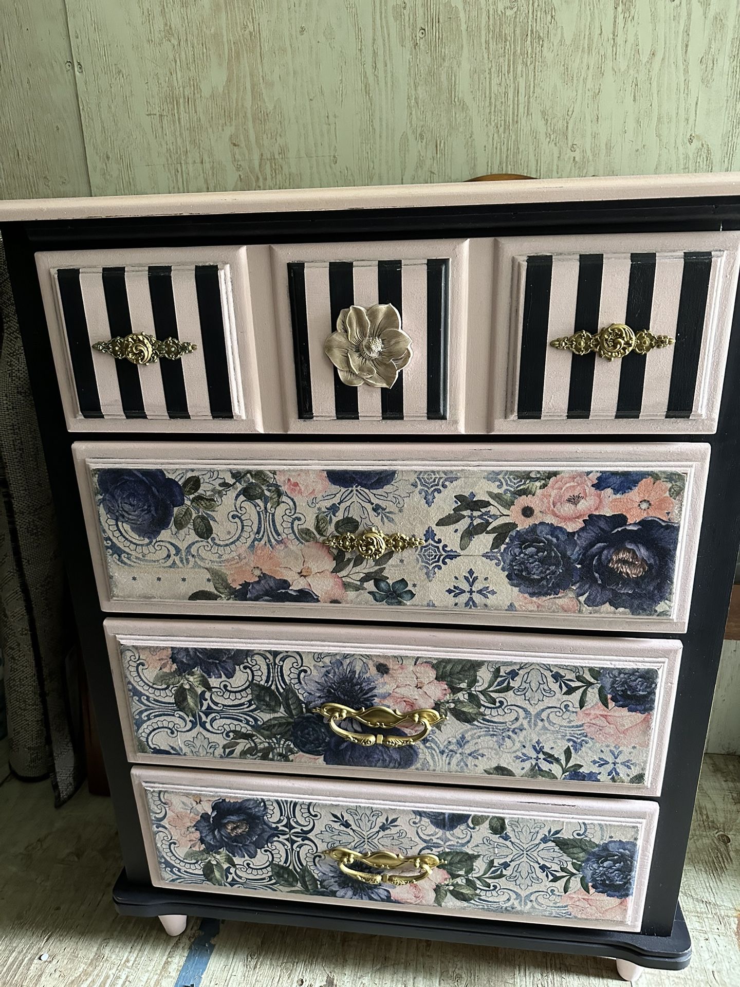 Beautiful Blush And Navy Dresser