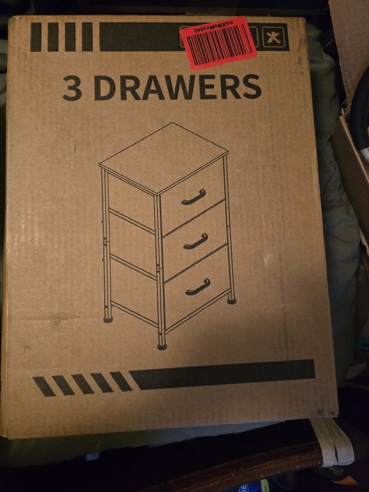 3 Drawer Cabinet With Cloth Drawers
