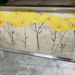 Canvas With Frame - Decoration - Yellow Flowers