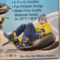 NEW 45" Snow Tube Inflatable Pool Penguin Sled Outdoor sports 
2 sturdy handles
High Quality - Can withstand cold and bumpy sliding  activities