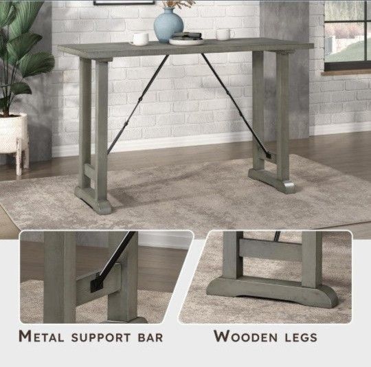 Bar Table, Rectangle Counter Height Table
