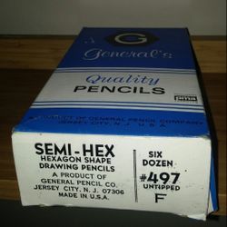 General's Semi-Hex #497 F Drawing Pencils 