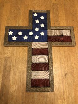 Wooden flag cross