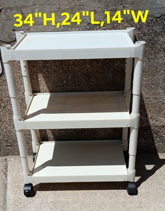 Plastic Shelf On Wheels