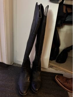 Black Knee High Western Boots – Women’s Size 8 – Like New