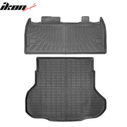Fits 2025-2026 Kia K4 TPE All Weather Waterproof Rear Cargo Trunk & Backrest Mats