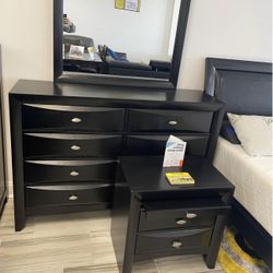 Emily Black bedroom sets starting at $899