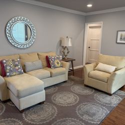 La-Z-Boy Couch And Chair With Pillows +rug