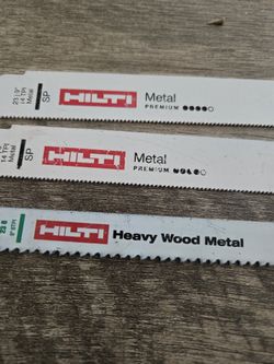 3 Sawzall Blades. 2 Metal 1 Heavy Wood Metal