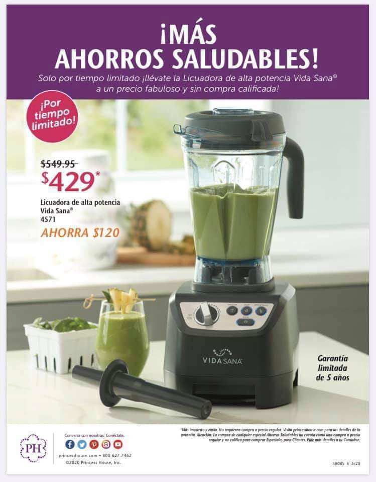 Princess House La LICUADORA VIDA SANA COMPRA Una Y La Otra