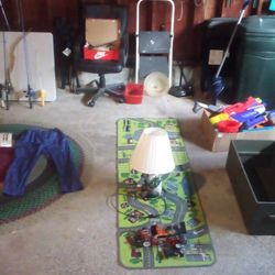 Pre Spring Tagsale Lots Of Stuff Fishing Poles Vintage Cameras Motorcycle Helmet,Lenox Pooh Collectibles,Bathsuits,Rug,Lamp,Various & HH Items