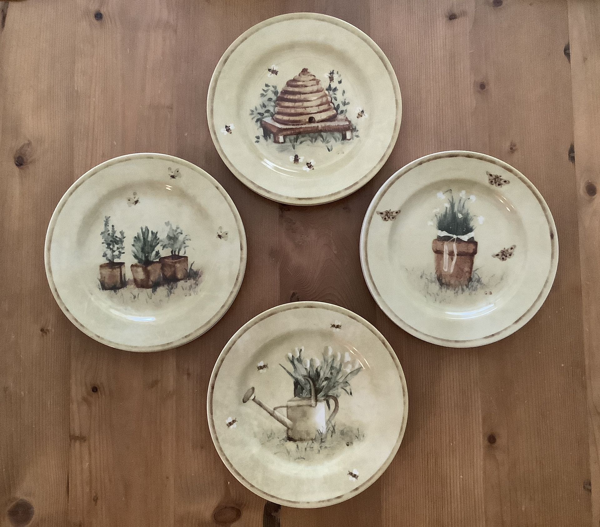 8” Saucers•Cheri’s Garden by Cheri Blum•Set of 8•Please See Pics