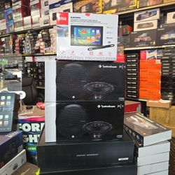 Wireless Car Play Boss Radio With BackupCamera And 4 RockfordFosgate Speakers