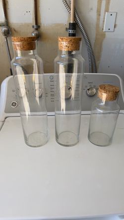 Set of 3 glass storage jars