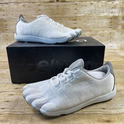 Peluva Strand Sport PFWM30101 White / Gray Mens 8.5 Barefoot Shoes Toes w/ Box