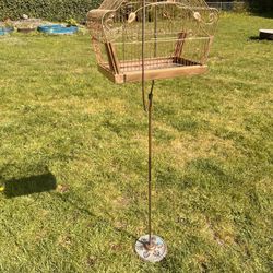 Vintage Birdcage And Stand