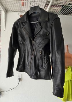 Women's Insulated Leather Motorcycle Jacket