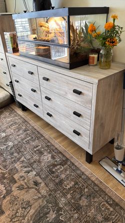 Light Wood Dressers with Black Handles