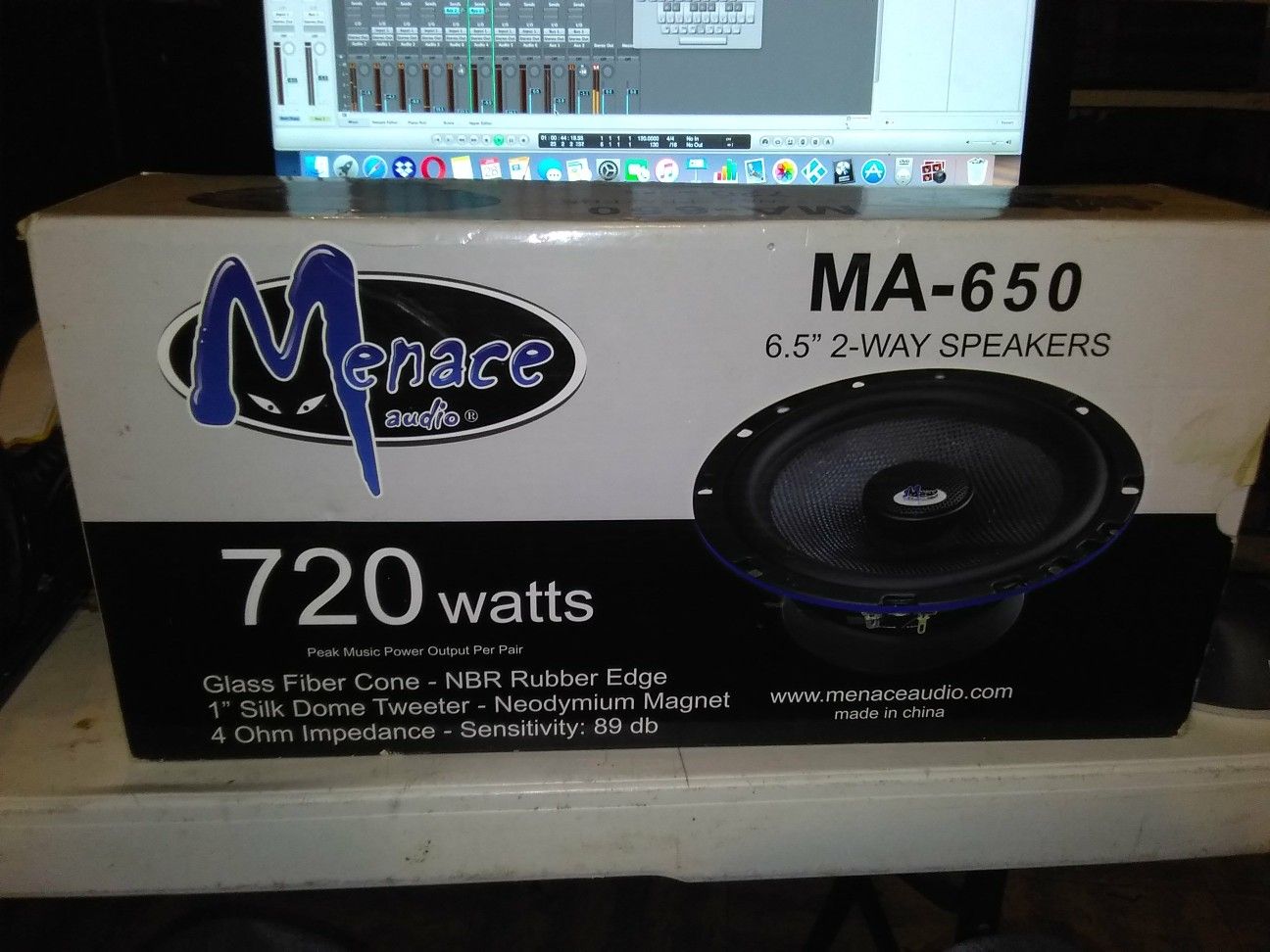 Menace audio 6.5" 2-way car speakers