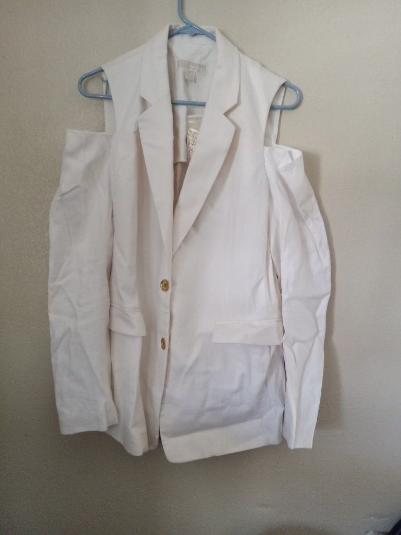 Michael Kors Woman's White Coat