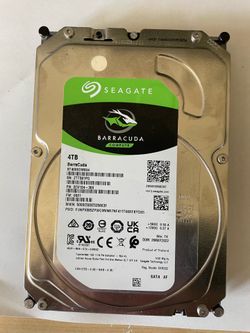 Seagate BarraCuda 4TB Desktop Internal Hard Drive model number ST4000DM004 3.5