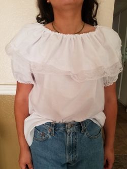 Beautiful white Mexican Blouse