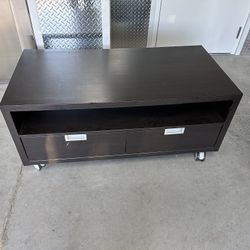 IKEA Tv / Coffee Table 2 Drawers One Shelf On Wheels 