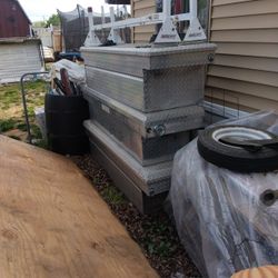 Truck Boxes- One Craftsman- One Husky- The Big One On Bottom Is A Weather Guard 