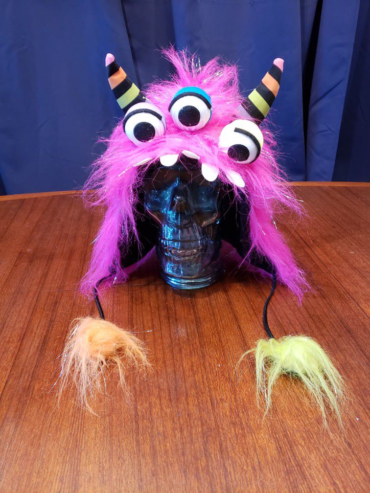 Pink Monster Costume Holloween Hat Mask Edm