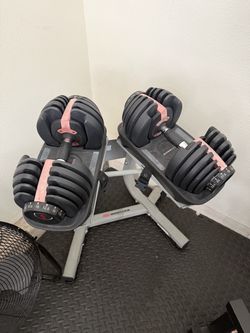 Bowflex adjustable weights and stand