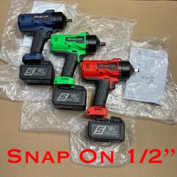 Snap On 18v 1/2"  — MonsterLithium  Impact Wrench  w/  Battery 🔋 ((( $585  Each ))) ❗️Brand NEW ❗️