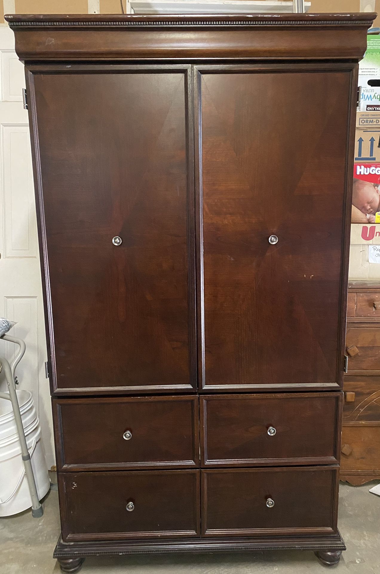 Solid Cherry Wood Armoire