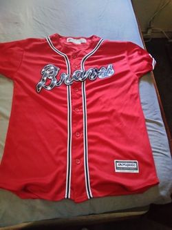 Atlanta Braves Majestic MLB Baseball Jersey for boys size L